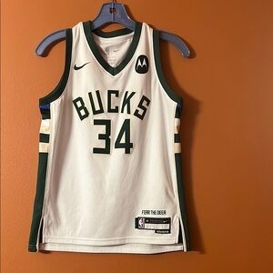 NBA Bucks Basketball Jersey association Edition #45 Antetokounmpo youth M